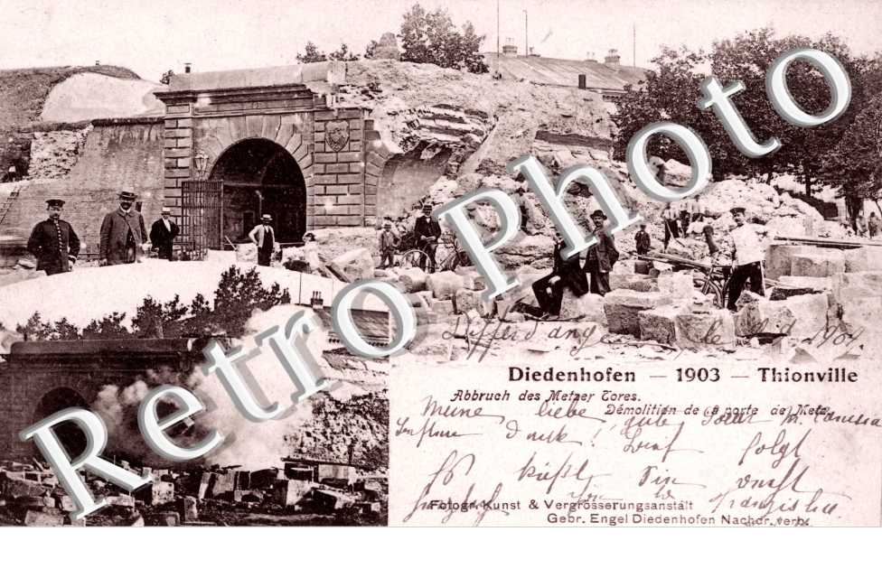 Demolition de la porte de Metz