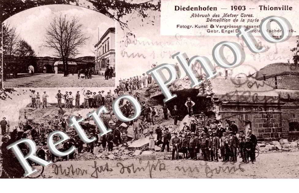 Demolition de la porte de Metz