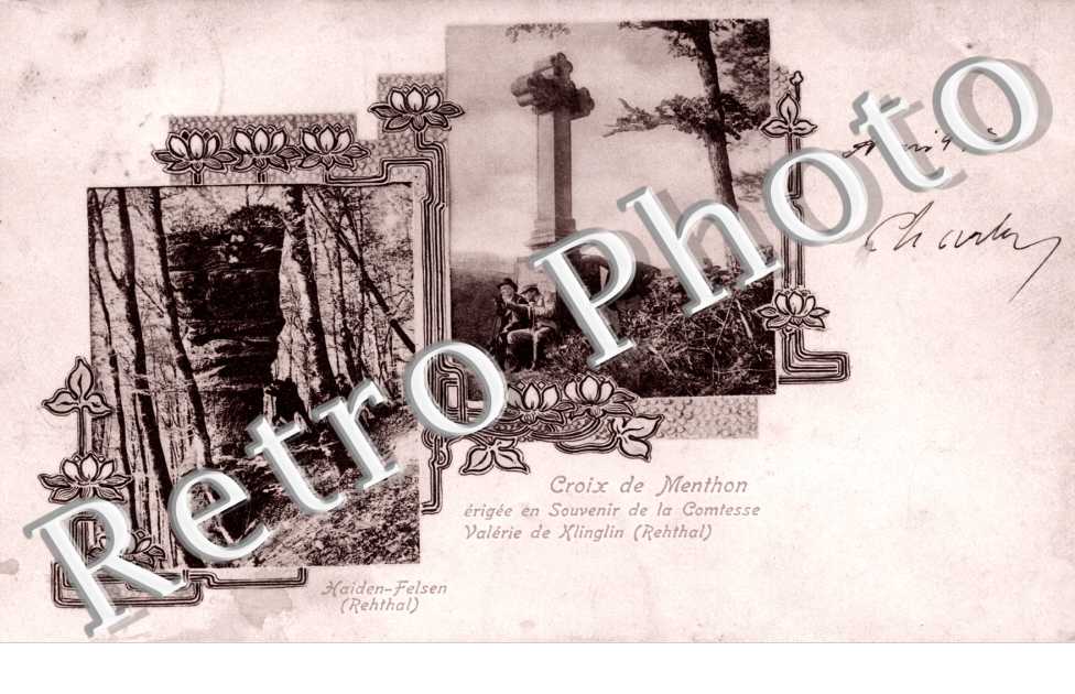 Croix de Menthon erigee en souvenir de la Comtesse Valerie de Klinglin (Rehthal)