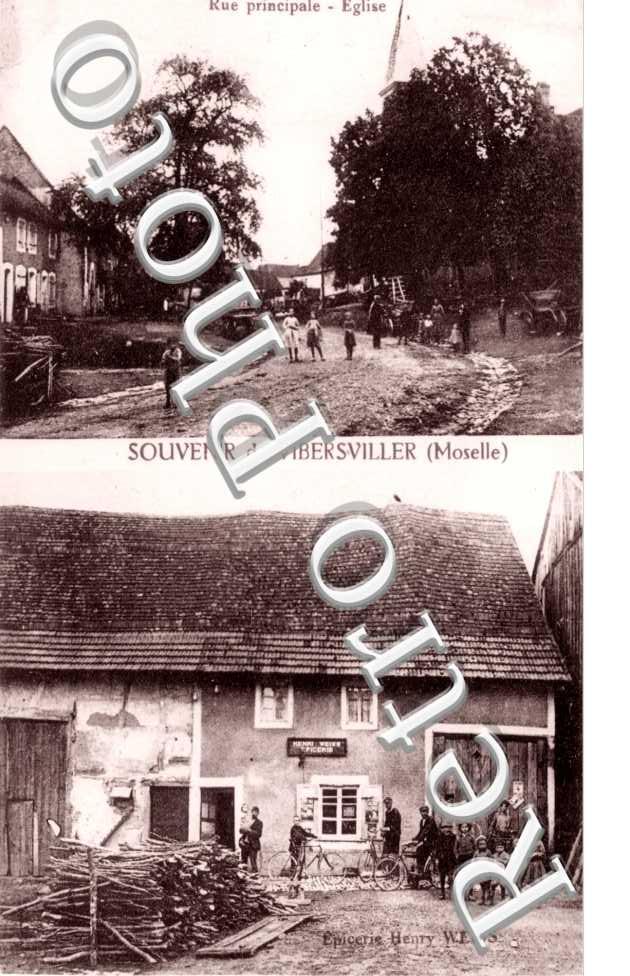 rue principale - eglise - epicerie Henry Weiss