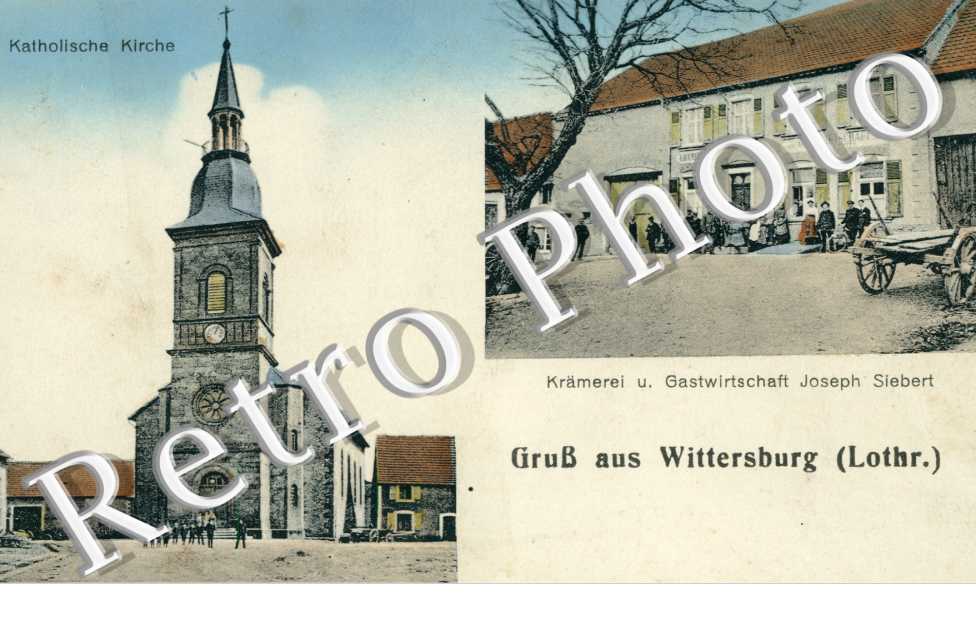 gruss aus Wittersburg Katolische Kirche  Kramerei u. Gastwirtschaft Joseph Siebert