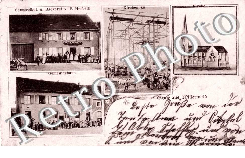 Gemeindehaus Kirchenbau  Spesereihdl. u. Backerei v. p. Herberth