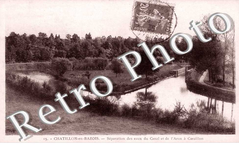 Separation des eaux du Canal et de l'Aron a Coeuillon
