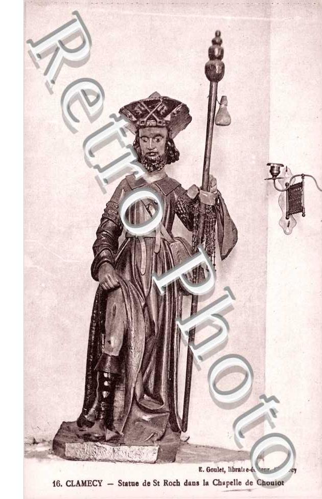 Statue de Saint Roch dans la chapelle de Choulot