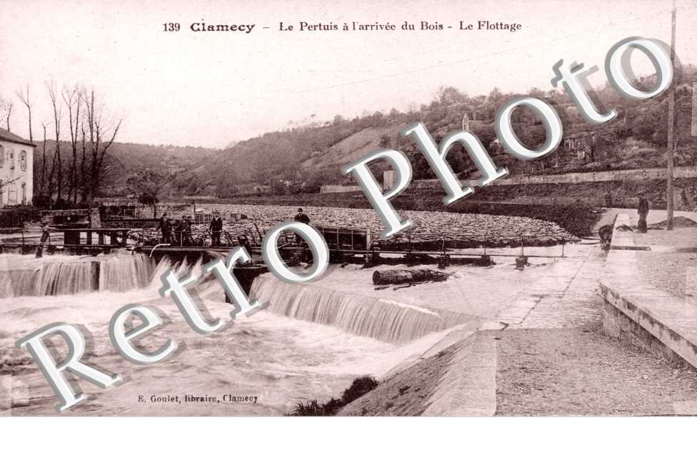 Le Pertuis a l&#039;arrivée du bois, le flottage