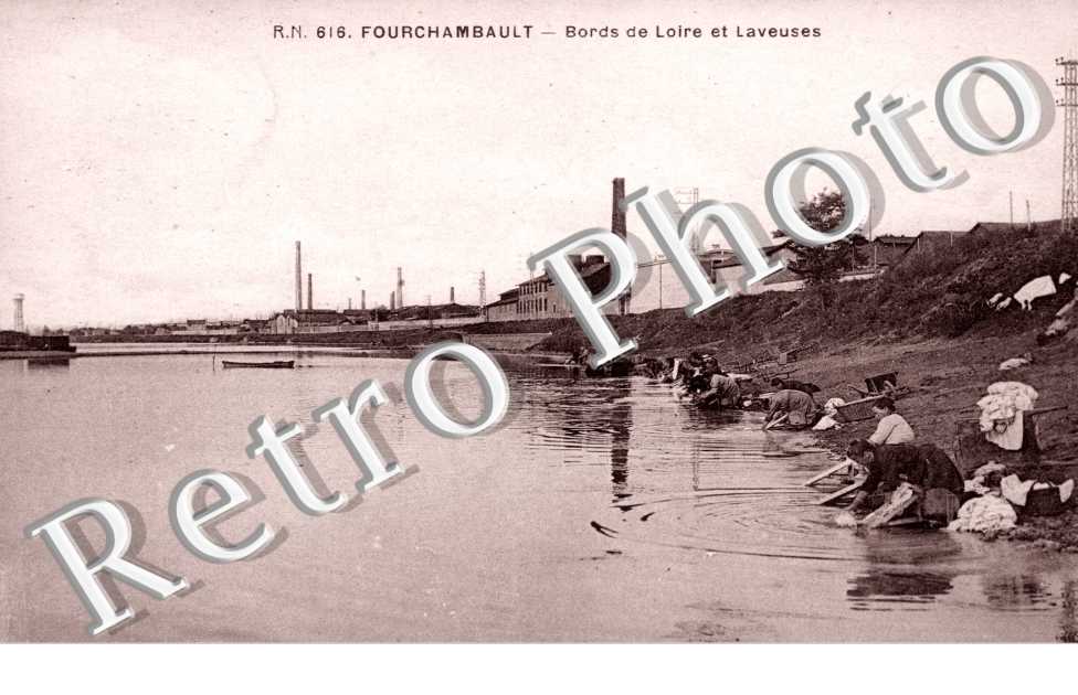 Bords de la loire et laveuses