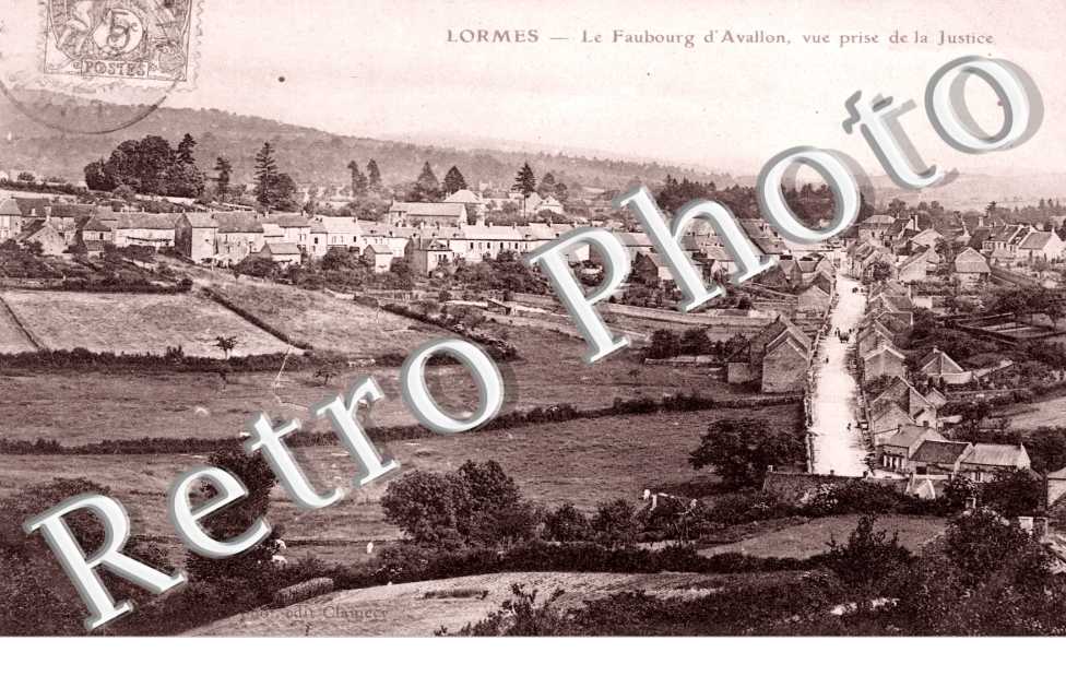 le faubourg d&#039;avallon vue prise de la justice