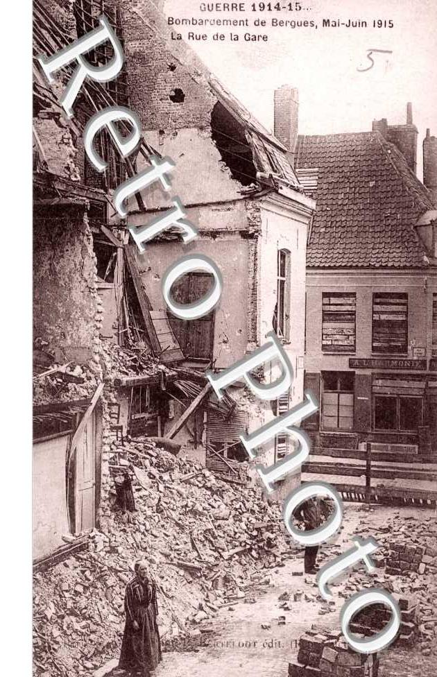 bombardement mai 1915, la rue de la Gare