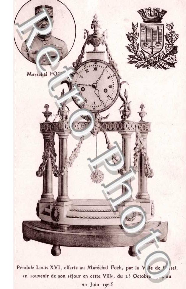 pendule ouis XVI offerte au Marechal Foch