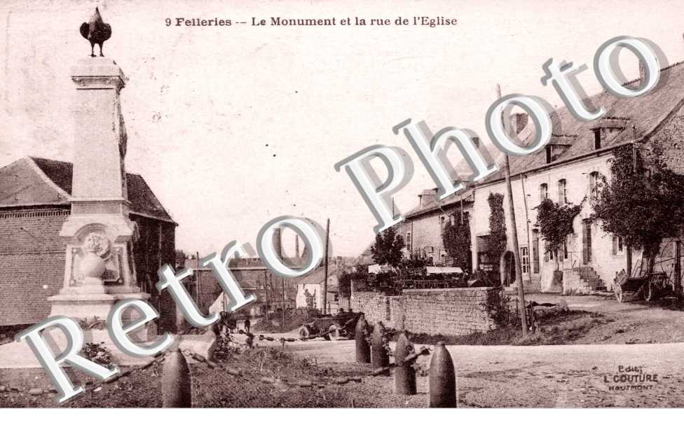 Le monument et la rue de l&#039; Eglise