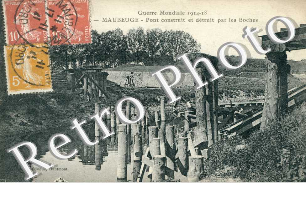 Pont detruit par les Boches