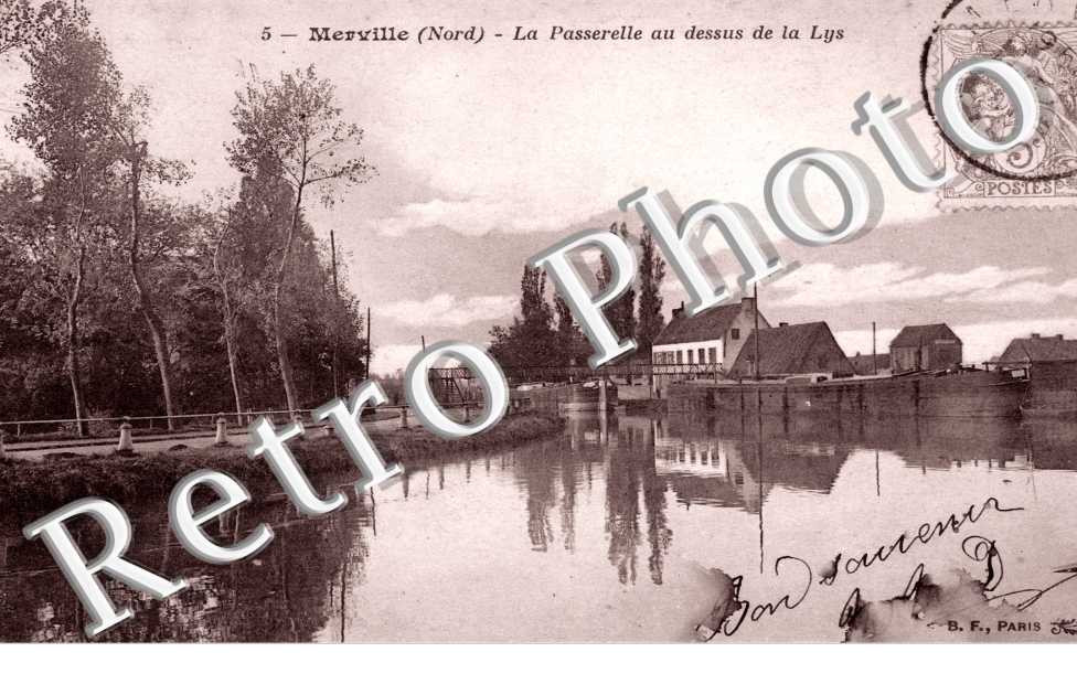 Passerelle au dessus de la Lys