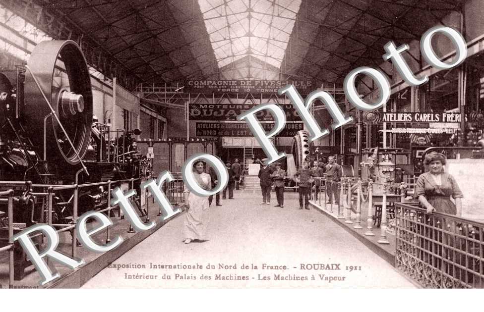 Exposition Internationale du Nord de la France, Interieur du Palais des Machines a vapeur