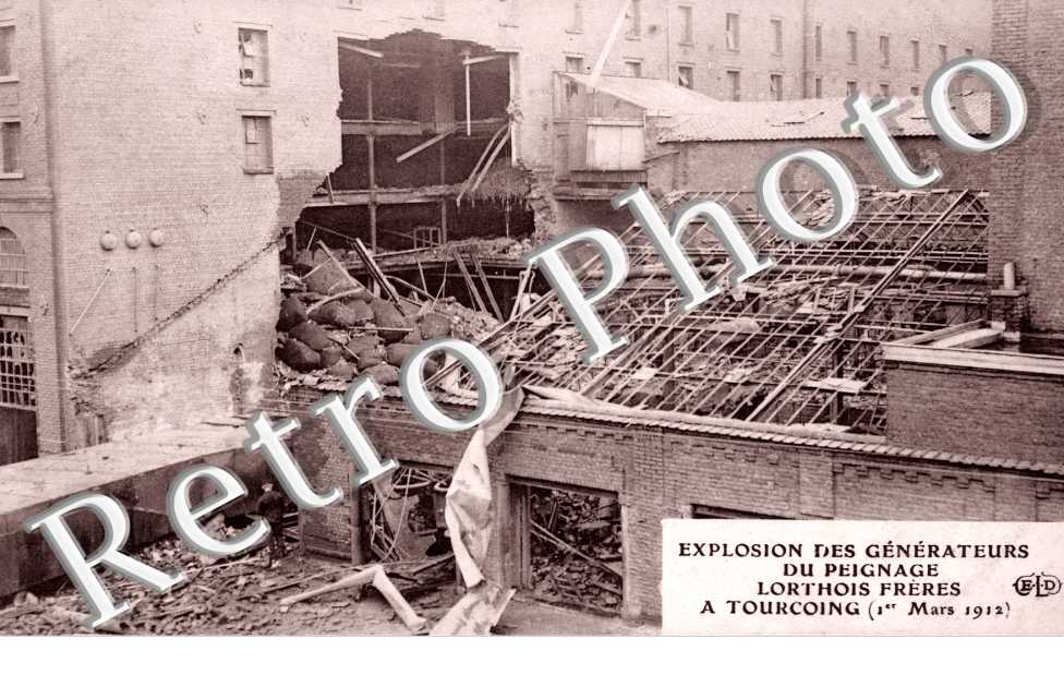 Explosion des generateurs du peignage - Lorthois freres