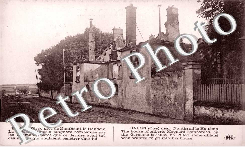 la maison d'Alberic Magnard bombardee par les allemands