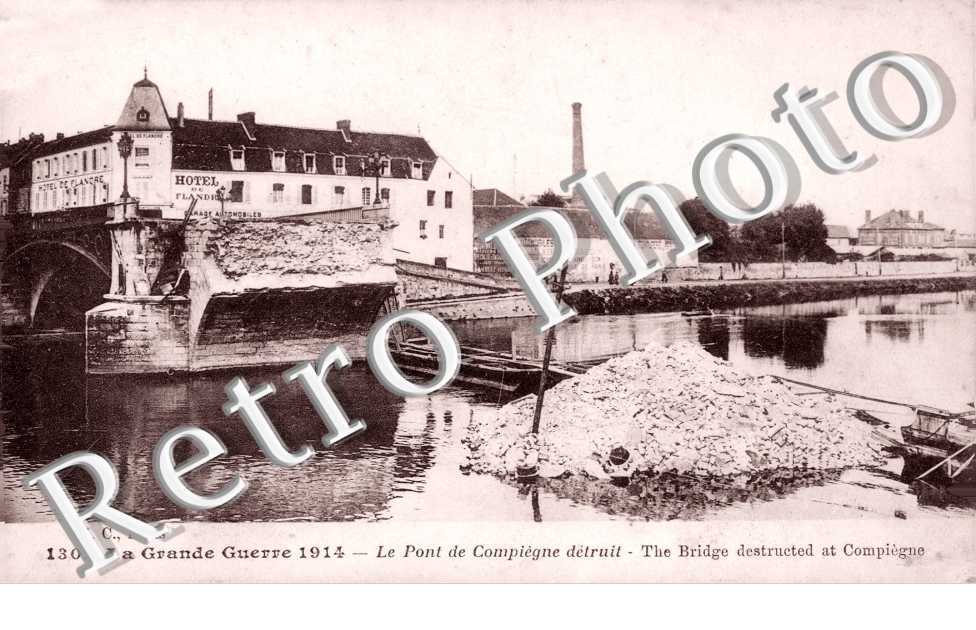 le pont de Compiegne detruit