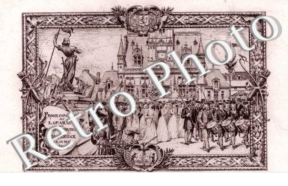 programme de la parade du Bouquet Provincial le 14 mai 1905