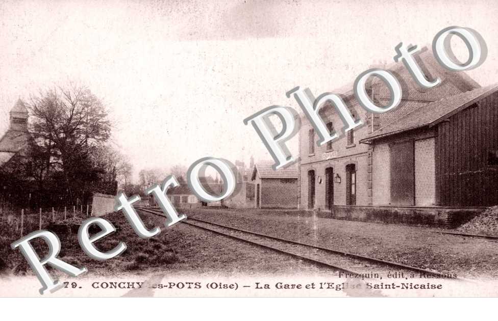 Gare et l'Eglise Saint Nicaise