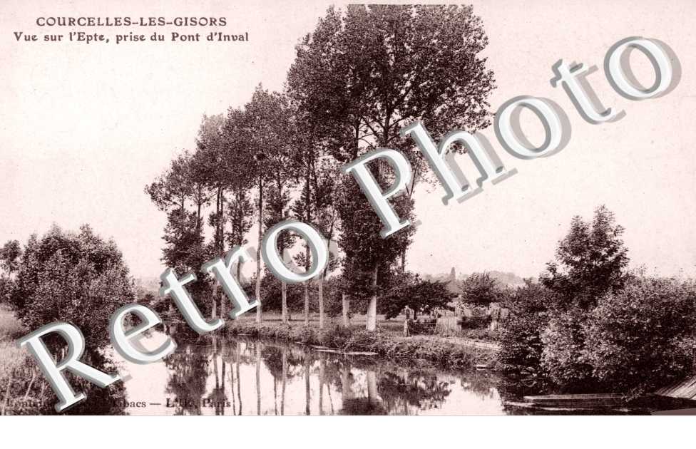 vue sur l&#039;Epte prise du pont d&#039;inval