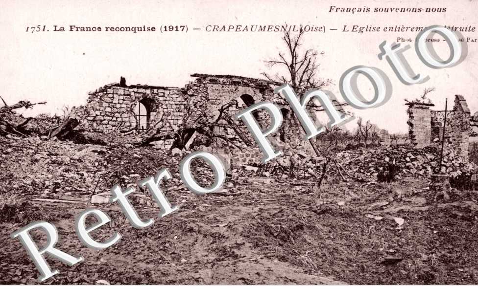 l'eglise entierement detruite