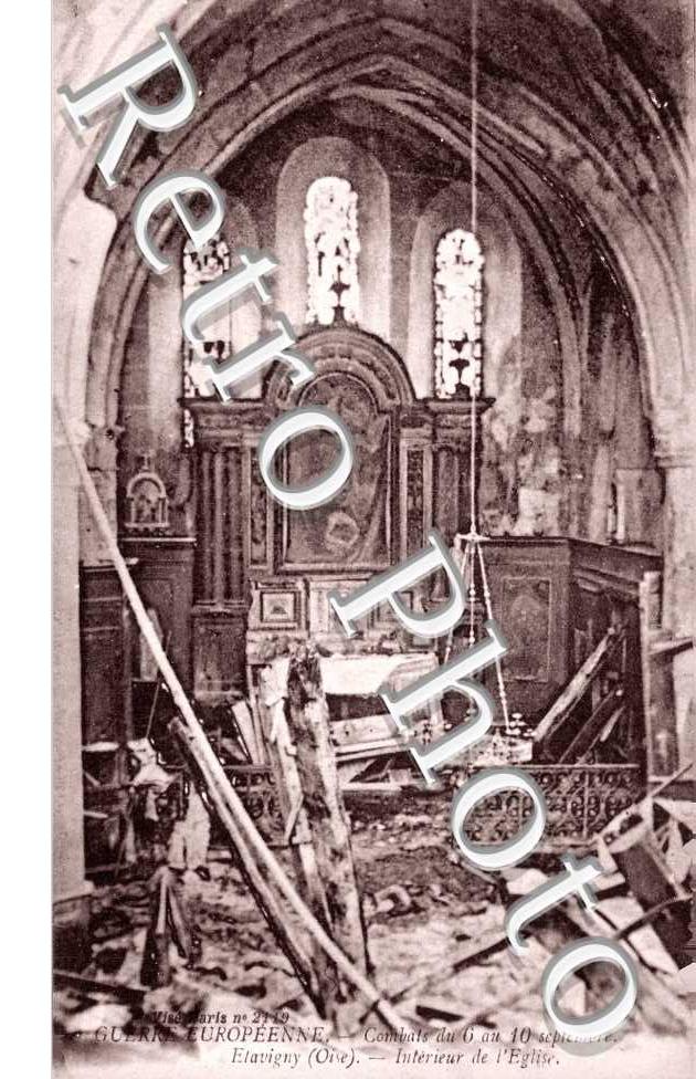 Intérieur de l'Eglise détruite