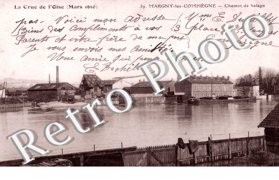 Chemin de halage, la Crue de l'Oise