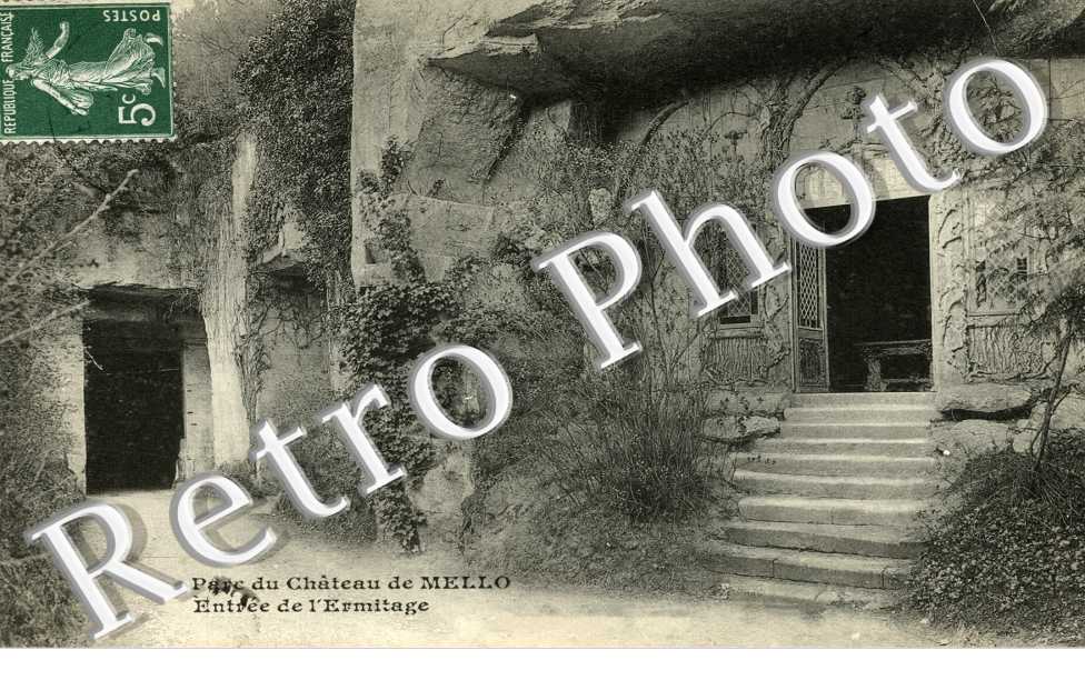 parc du chateau de Mello, entree de l' ermitage