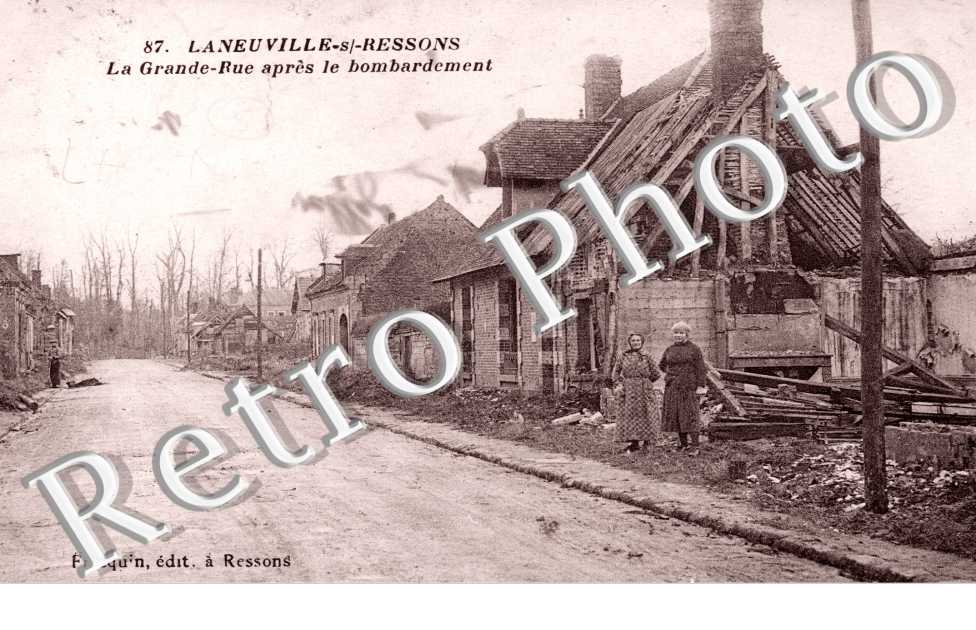 La Grande Rue après le bombardement