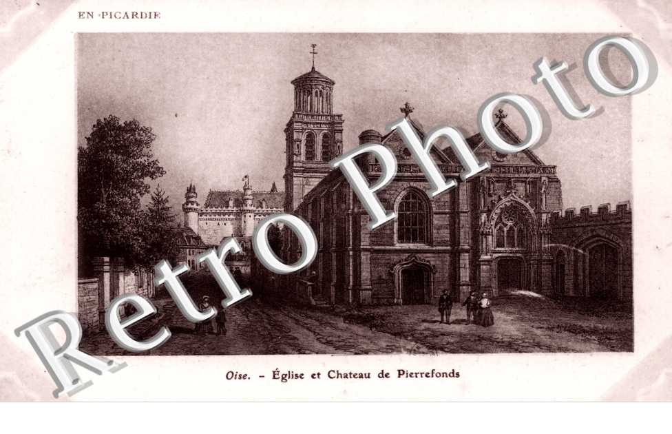 Eglise et Chateau - Gravure