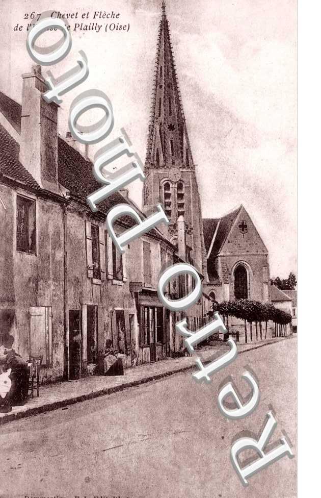 Chevet et Fleche de l'Eglise de Plailly