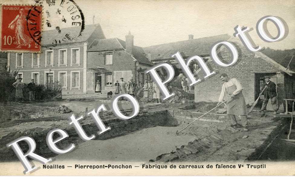 NOAILLES  PIERREPONT-PONCHON fabrique de carreaux de faience Ve truptil