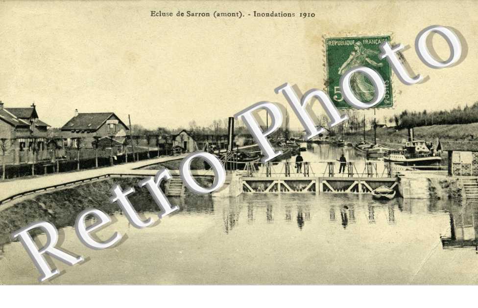 Ecluse de Sarron Inondations 1910