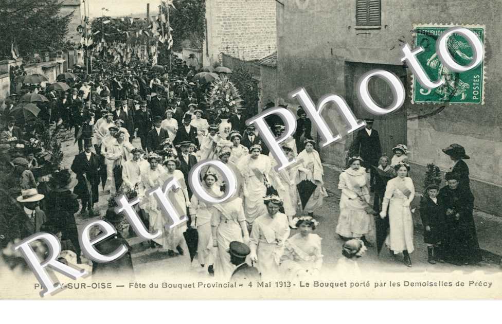 fete du bouquet provincial 4 mai 1913, bouquet porte par les demoiselles de Precy
