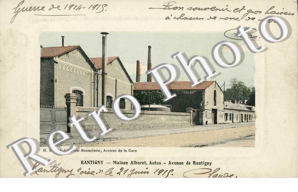 Maison Albaret, Autos, Avenue de Rantigny