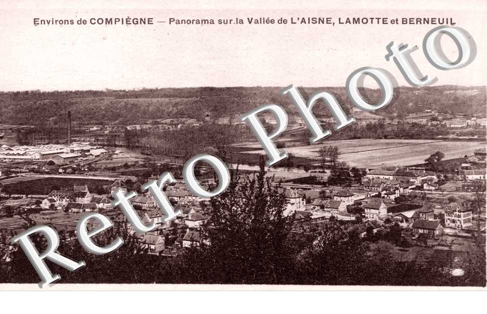 Panorama sur la Vallee de l'Aisne, Lamotte et Berneuil