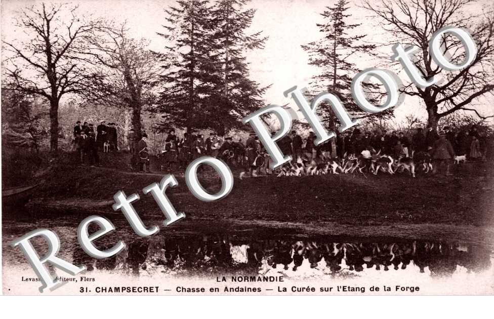 n Andaines - la curee sur l&#039;etang de la forge (CHASSE A COURRE)