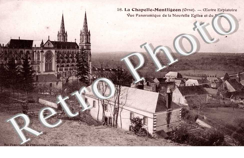 vue panoramique de la nouvellle eglise et du Bourg