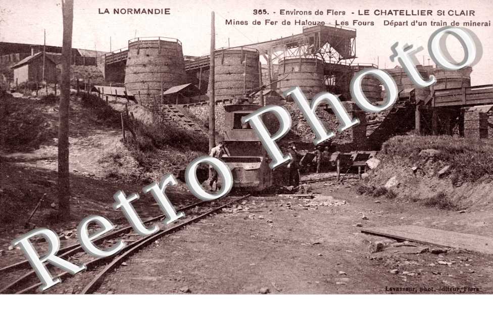 mines de fer de Halouze, les fours, depart d&#039;un train de minerai