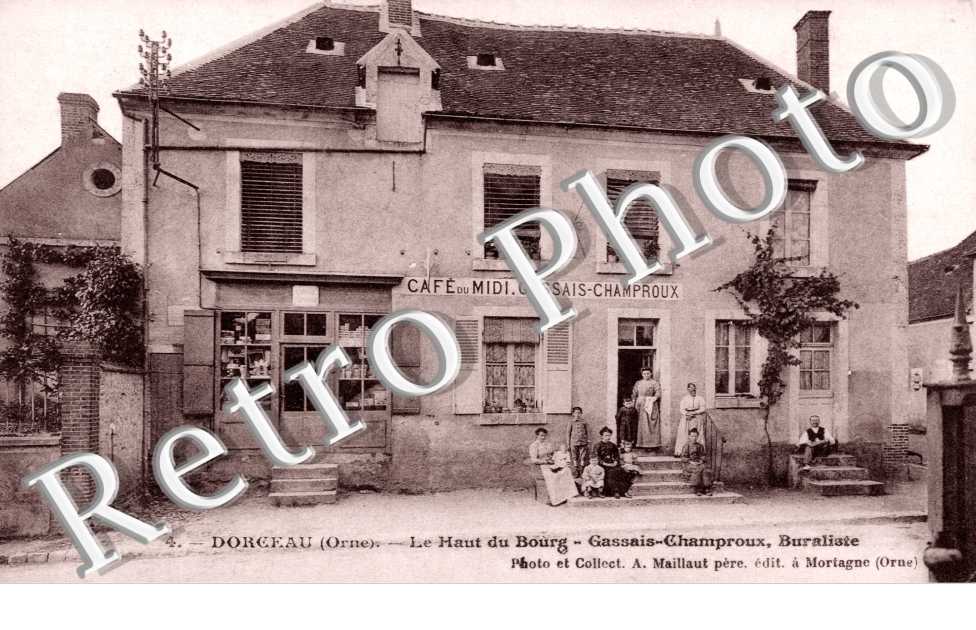 le haut du bourg, cafe du Midi, Gassais-Champroux, buraliste