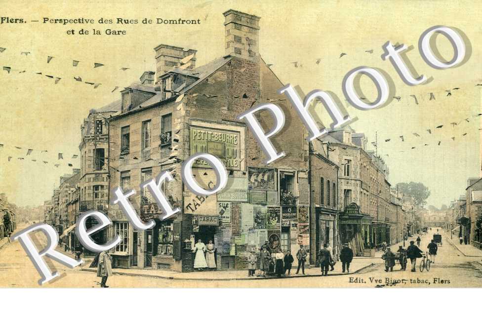 rues de Domfront et de la gare perspective