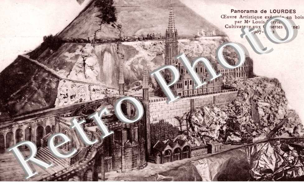 Panorama de Lourdes - Oeuvre artistique de L. Verrière