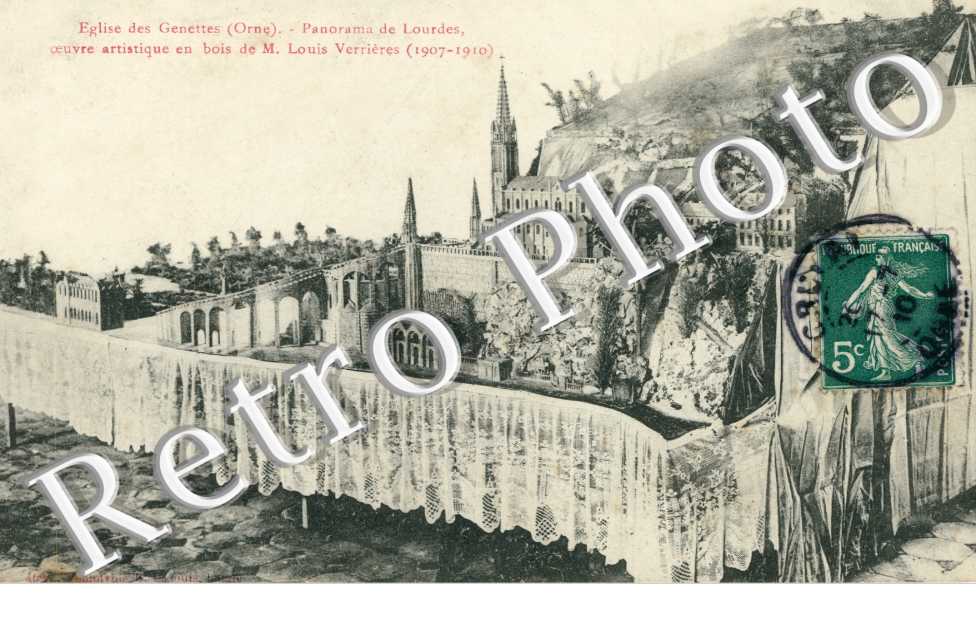 Eglise - Panorama de Lourdes - Oeuvre de L. Verrières