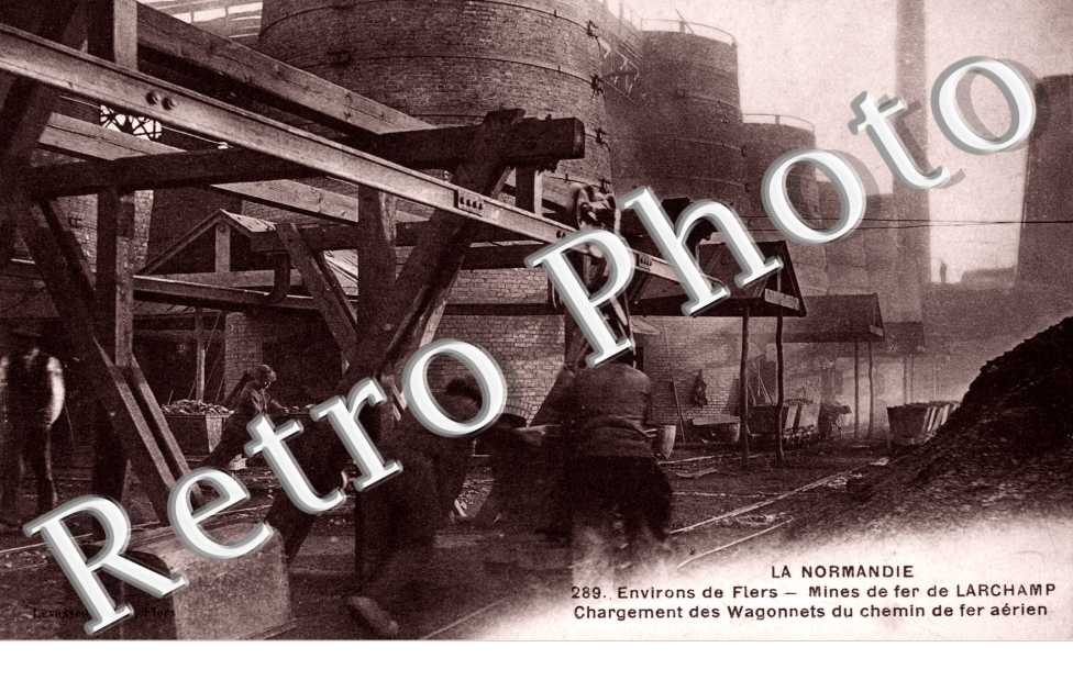 Mines de Larchamp, Chargement des Wagonnets du Chemin de fer aerien