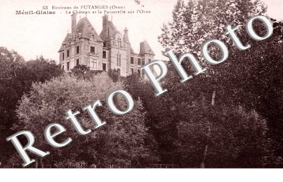 Le Chateau  et la Passerelle sur l&#039;Orne