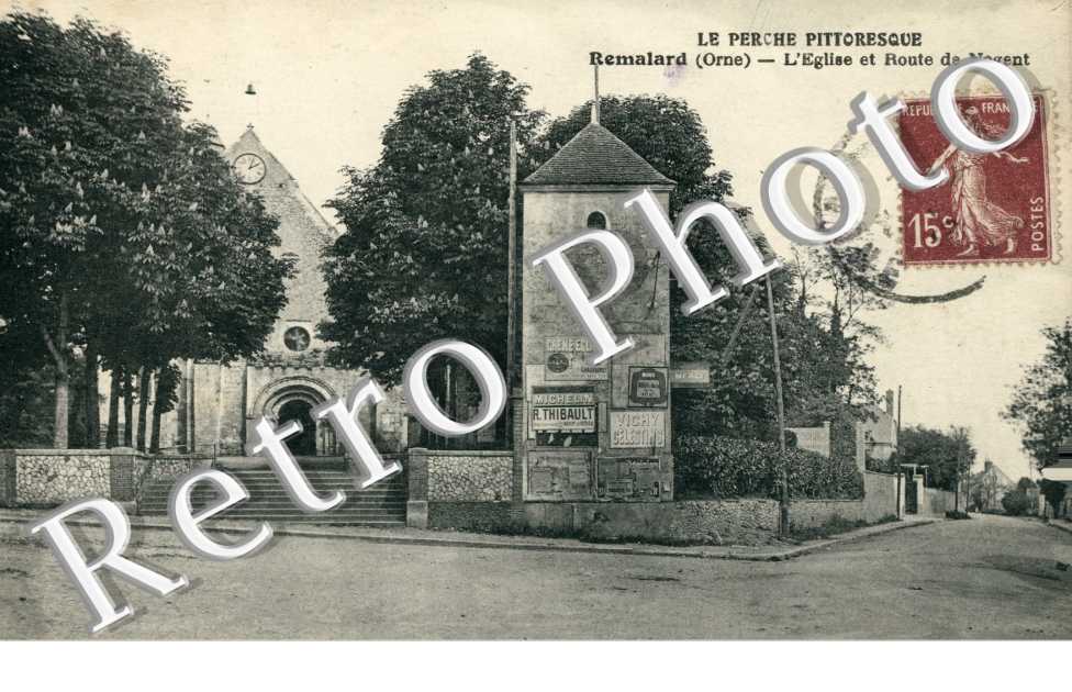 Eglise et Route de Nogent