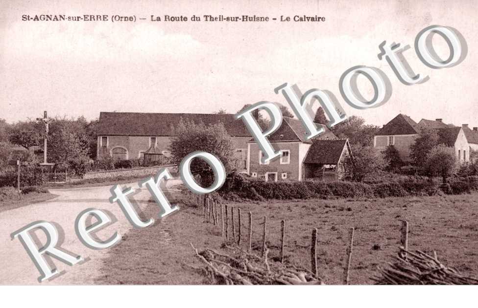 la route du Theille sur Huisne - le calvaire