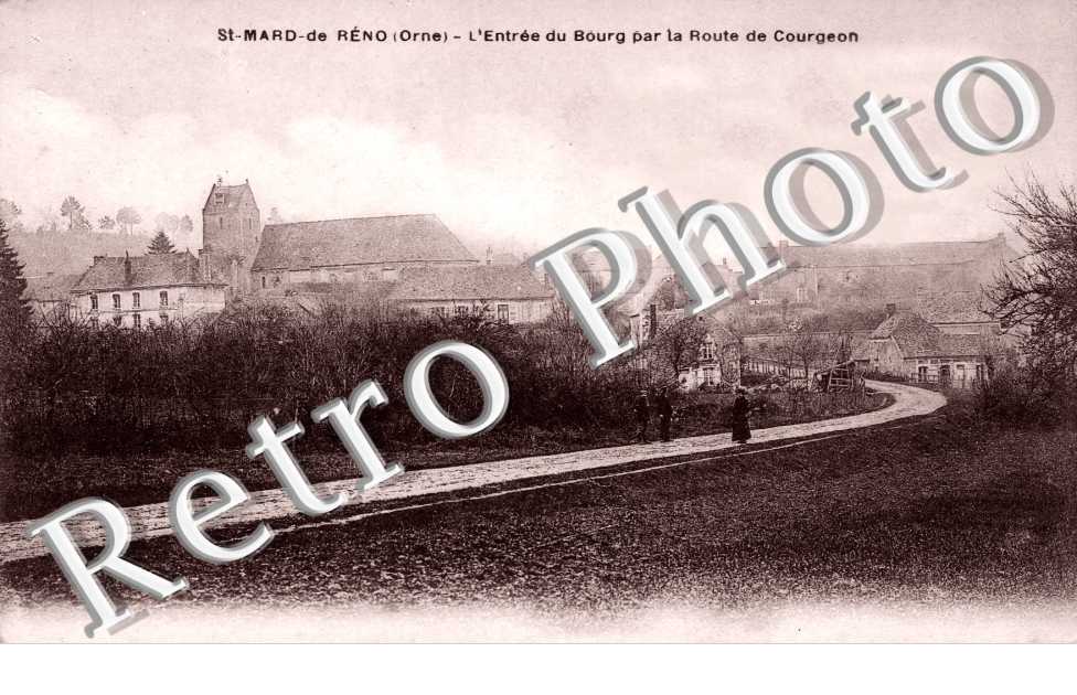 l'entree du bourg par la route de Courgeon
