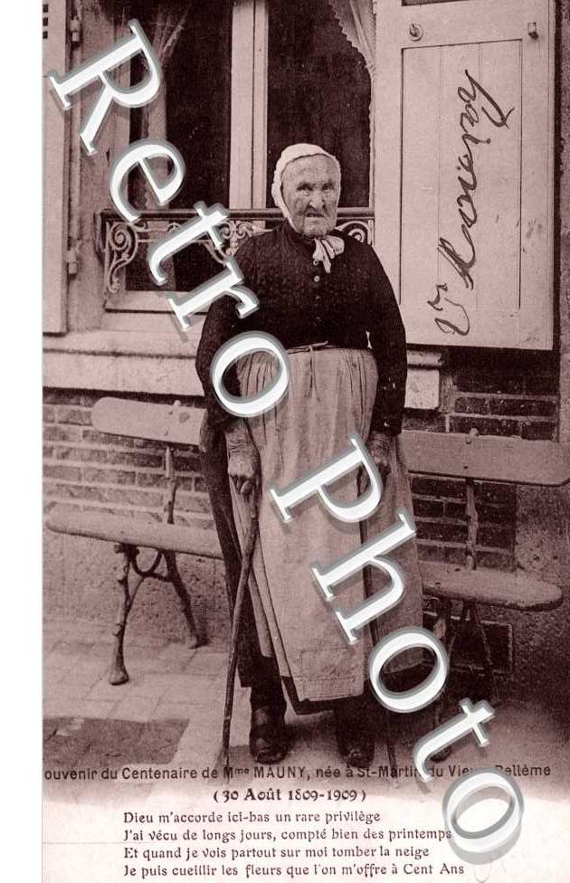 souvenir du centenaire de Mme Mauny (30 aout 1809-1919)