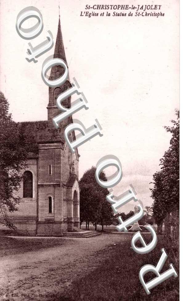 l&#039;eglise et la statue de Saint Christophe