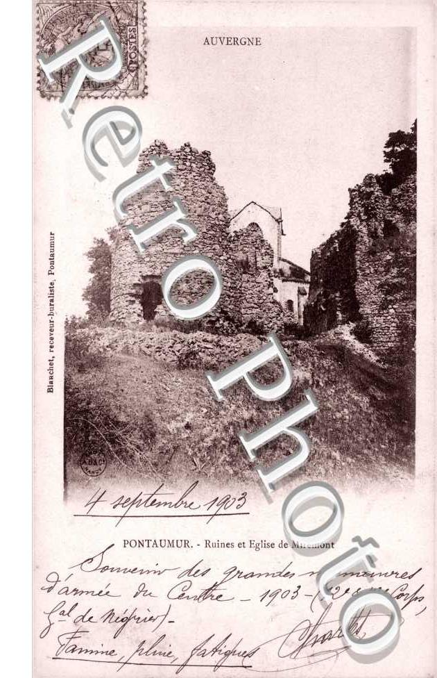 Ruines et eglise de Miremont